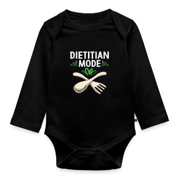 Lebensmittel Nahrungsmittel Ernährung - Baby Bio-Langarm-Body - Schwarz - Vorne