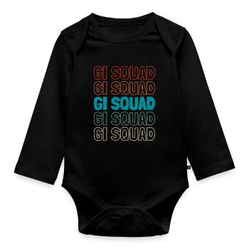 Nurse Gastroenterology Cadre - Organic Longsleeve Baby Bodysuit - black - Front