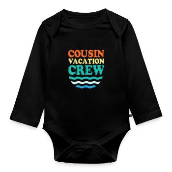 Cousin Crew - Organic Longsleeve Baby Bodysuit - black - Front