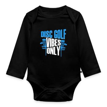 Disc Golf Vibes uniquement Discgolf - Body Bébé bio manches longues - noir - Devant
