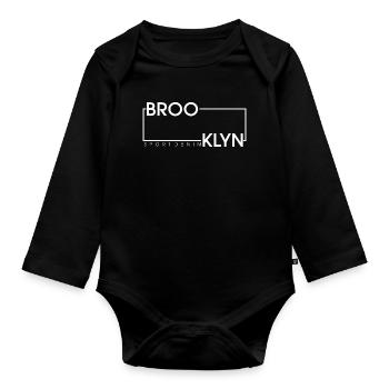 Design élégant Brooklyn Sporttrend - Body Bébé bio manches longues - noir - Devant