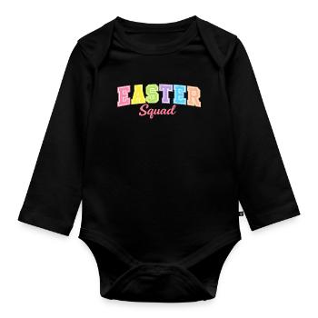 Happy Easter Bunny Easter Bunny Easter - Organic Longsleeve Baby Bodysuit - black - Front