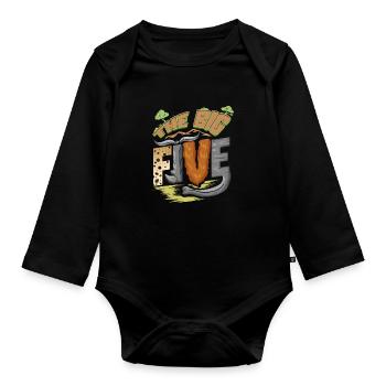 The BIG FIVE - Baby Bio-Langarm-Body - Schwarz - Vorne