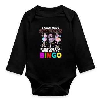 Mes Symtoms se sont avérés que j'avais juste besoin de jouer au bingo - Body Bébé bio manches longues - noir - Devant