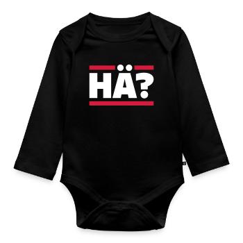 HÄ? - Baby Bio-Langarm-Body - Schwarz - Vorne