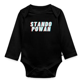 The World! Stando Power! - Baby Bio-Langarm-Body - Schwarz - Vorne