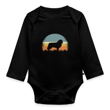 Berger australien de berger australien - Body Bébé bio manches longues - noir - Devant