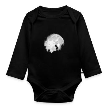 Photographie Photographe photographe Lune - Body Bébé bio manches longues - noir - Devant