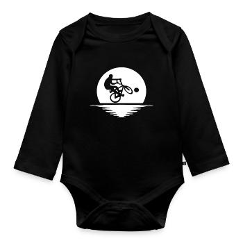 Radball Sport Bike - Organic Longsleeve Baby Bodysuit - black - Front