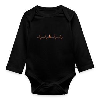 Fuchs Waldtiere Herzschlag Natur - Baby Bio-Langarm-Body - Schwarz - Vorne