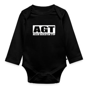 Freiwillige Feuerwehr AGT Atemschutz Geräteträger - Baby Bio-Langarm-Body - Schwarz - Vorne