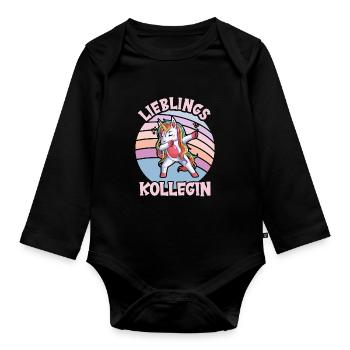 Lieblings Kollegin - Baby Bio-Langarm-Body - Schwarz - Vorne