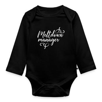 Mama Muttertag Geschenkidee Schwanger - Baby Bio-Langarm-Body - Schwarz - Vorne