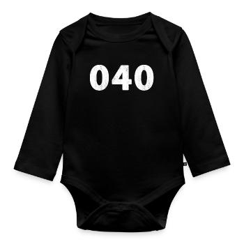 040 Eindhoven Veldhoven Geldrop Valkenswaard Heeze - Body Bébé bio manches longues - noir - Devant