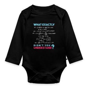 Physik Formel Scherz Lustig Mathe - Baby Bio-Langarm-Body - Schwarz - Vorne