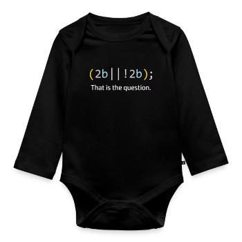 Informatiker Computer Science Code Programmierer - Baby Bio-Langarm-Body - Schwarz - Vorne