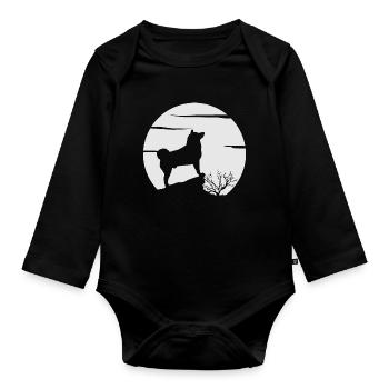 Akita - Body Bébé bio manches longues - noir - Devant
