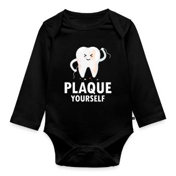 Dental laboratory and dental technology for dental clinics - Organic Longsleeve Baby Bodysuit - black - Front