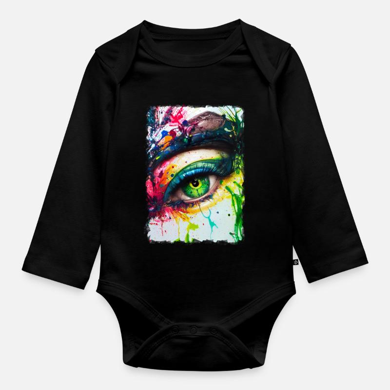 Iris - Baby Bio-Langarm-Body - Schwarz