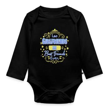 Leo Girlfriends Best Friends Ever Valentine - Baby Bio-Langarm-Body - Schwarz - Vorne
