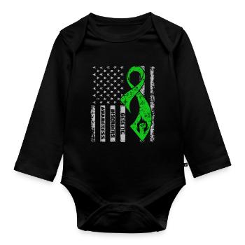 Genetic Disorders Awareness - Organic Longsleeve Baby Bodysuit - black - Front