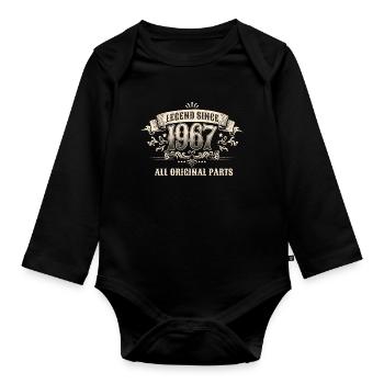 Retro Vintage Legend Since 1967 Original Parts - Baby Bio-Langarm-Body - Schwarz - Vorne