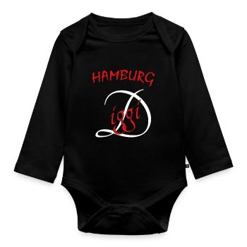 Hamburg - Baby Bio-Langarm-Body - Schwarz - Vorne