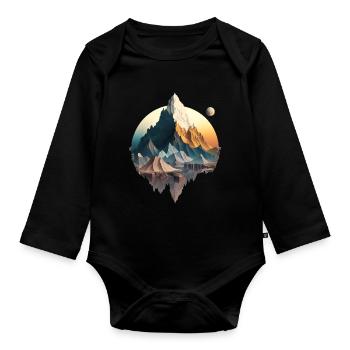 SURREAL - Organic Longsleeve Baby Bodysuit - black - Front