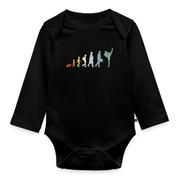 Vintage Kickboxing Evolution - Baby Bio-Langarm-Body - Schwarz - Vorne