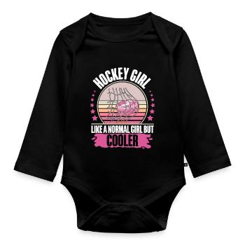 Eishockey Hockey sur glace - Body Bébé bio manches longues - noir - Devant
