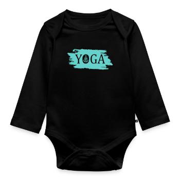 Yoga - Baby Bio-Langarm-Body - Schwarz - Vorne