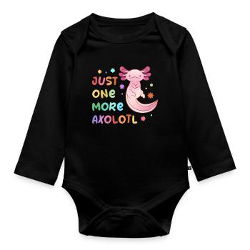 Ein weiteres Axolotl-Design für Axolotl-Liebhaber - Baby Bio-Langarm-Body - Schwarz - Vorne
