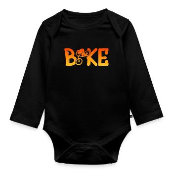 Biken - Baby Bio-Langarm-Body - Schwarz - Vorne