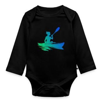 Kayak Canoë Kayak Homme Kayak Femme - Body Bébé bio manches longues - noir - Devant