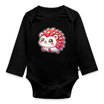 Igel - Baby Bio-Langarm-Body - Schwarz - Vorne
