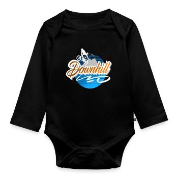 Downhill - Baby Bio-Langarm-Body - Schwarz - Vorne