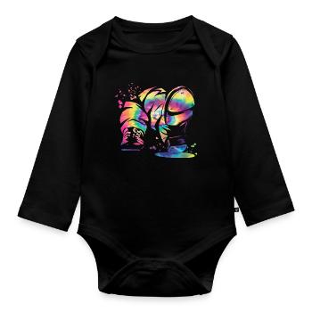 Tap Dancers Tap Dancing Kids Tap Dance - Organic Longsleeve Baby Bodysuit - black - Front