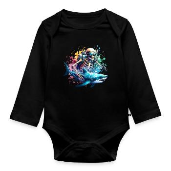 Tauchen Taucher - Baby Bio-Langarm-Body - Schwarz - Vorne