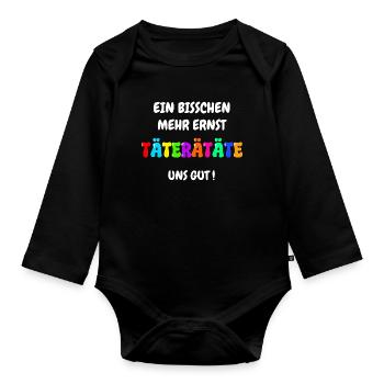 Carnival Cologne Alaaf Helau Costume Carnival Funny - Organic Longsleeve Baby Bodysuit - black - Front