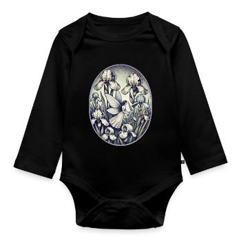 Fée Iris - Body Bébé bio manches longues - noir - Devant