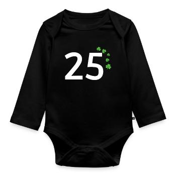 25 - Body Bébé bio manches longues - noir - Devant
