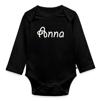 Anna - Body Bébé bio manches longues - noir - Devant