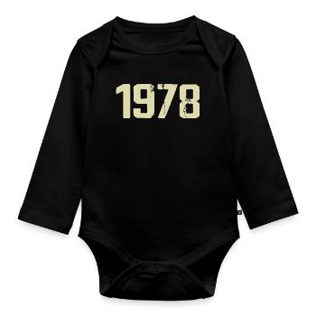 Jubilé 1978 - Body Bébé bio manches longues - noir - Devant