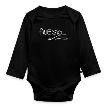Allesio - Body Bébé bio manches longues - noir - Devant