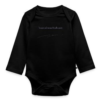 The sea is safe because He walk- für dunkle Farben - Baby Bio-Langarm-Body - Schwarz - Vorne