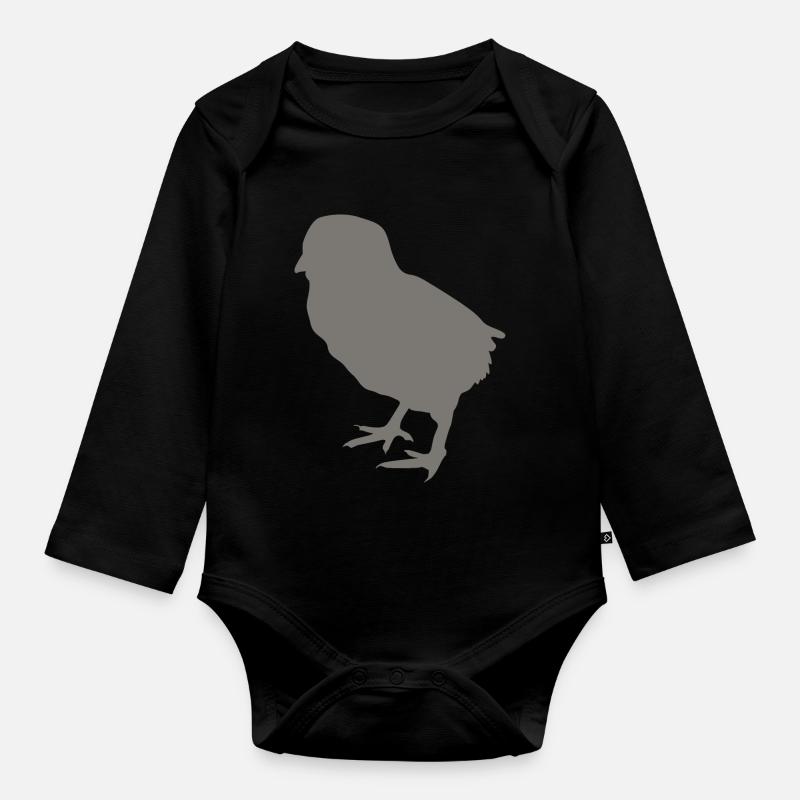 Küken - Baby Bio-Langarm-Body - Schwarz