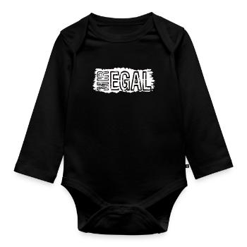 MIR EGAL - Baby Bio-Langarm-Body - Schwarz - Vorne