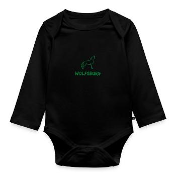 Wolfsburg Wolf - Baby Bio-Langarm-Body - Schwarz - Vorne
