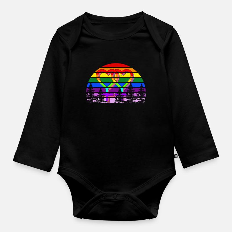 Lgbt - Body Bébé bio manches longues - noir