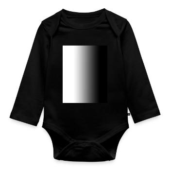 black and white - Organic Longsleeve Baby Bodysuit - black - Front